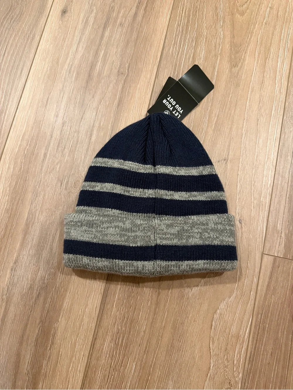 NE Patriots Navy/Gray Cuffed Knit Beanie